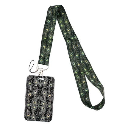 New Sakura Cherry Blossoms Flower lanyard card ID Badge Holder Keychain Pass Gym Mobile Kids Key Holder Key Rings Gift