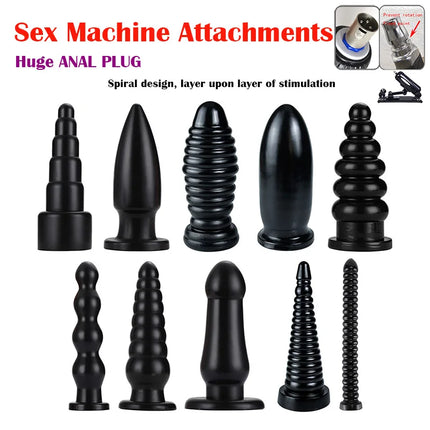 3XLR Sex Machine Attachments Huge soft Butt Plug Large Anal Trainer Realistic Dildo adult Masturbation Toys Vac-U-Lock Connector
