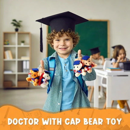 Graduation Bear Plush Gift Bulk 2026 Bear Stuffed Animal with Cards Graduation Cap Class of 2026 Presents for Kindergarten Eleme