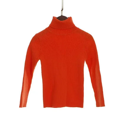1-6Y Boys Girls Turtleneck Sweaters Autumn Baby Sweater Kids Sweaters For Winter Knitted Bottoming Boys Sweaters Vetement Enfant