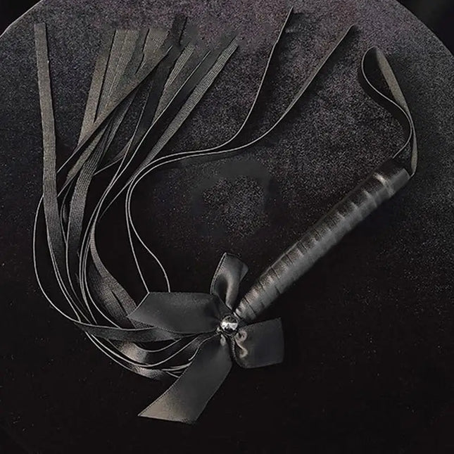 Dual Ended Leather Flogger Whip Crop and Tickler for Bondage Spank Adult Bedroom Role Play Accessory
