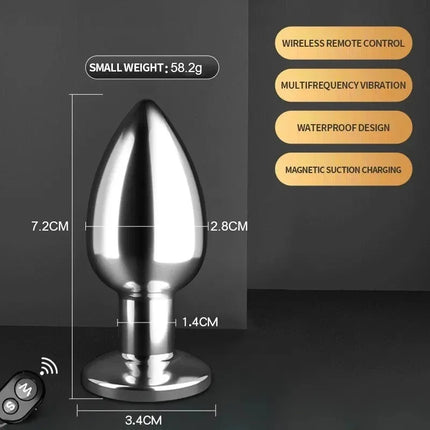 Electroshock Anal Vibrator Microcurrent Stimulation Remote Vibrating Butt Plug Prostate Massager Adult Women Men Anal Sex Toys