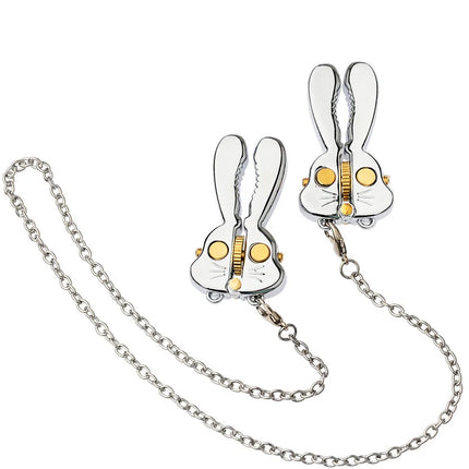 New Arrival Bunny Roller Nipple Clamps Pair, Cute Rabbit Design Nipple Clips, SM Adult Sex Toys
