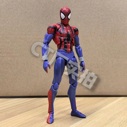 Genuine CT Toys Ben Reilly Spiderman Mafex 143 Figure Comic Ver Scarlet Spider Action Figure Spider-Man Customized Toy Xmas Gift