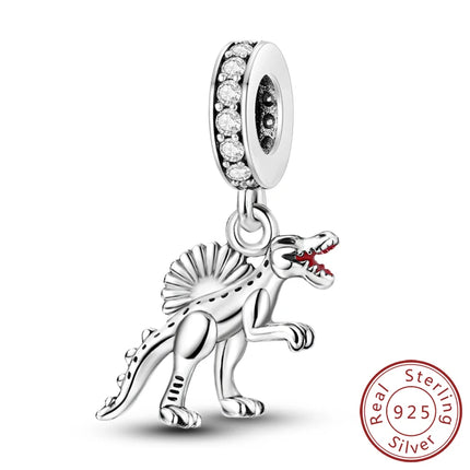 925 Sterling Silver Charms Beads Cute Fire Dragon Shaped Chameleon Charms Fit Original Pendants Bracelet DIY Women Jewelry Gift