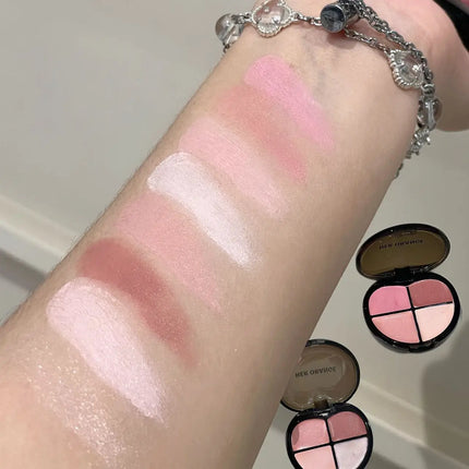 Herorange Sweetheart Blush Cream｜Four Colors in One, Delicate and Skin-Friendly, Brightens and Contours with Full Vitality