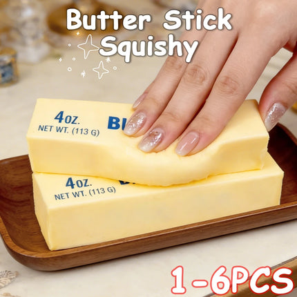 In Stock Butter Stick Squishy Toy Slow Rising Squeeze Toy Butter Bar Brick Squishy Fidget Toy Anti Stress Release Relax Gift