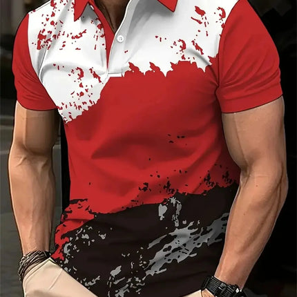 Fashion Maple Leaves Canada Flag Men's Polo T-Shirts Summer Casual Sport Short Sleeve 3D Printed Streetwear Men Clothing Tops
