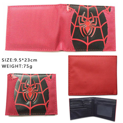 Superhero Series Venom Metal Float Wallet Villain Black Spider Student Universal Coin Purse Portable Wallet