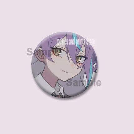 Anime Game Character Kamishiro Rui Pins PJSK Cartoon Round Brooches on Backpack Shirt Accessories Jewelry Badge Gift for Friends