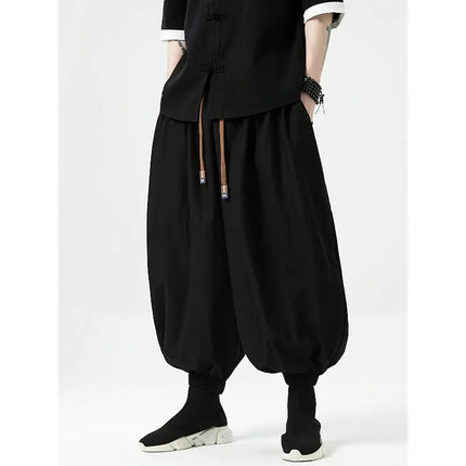 FGKKS Brand New Men Pants Fashion Korean Style Harem Loose Style Cotton Pants Male Outdoor Spring Man Solid Trousers