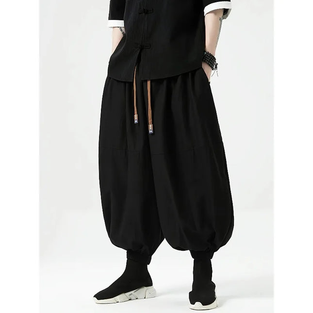 FGKKS Brand New Men Pants Fashion Korean Style Harem Loose Style Cotton Pants Male Outdoor Spring Man Solid Trousers