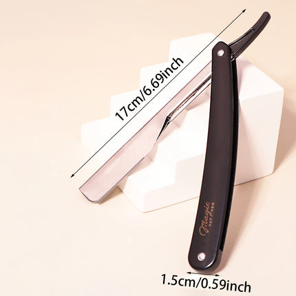 1/2pcs straight edge shaver high-end salon folding men's manual shaver，Special for real hair wigs