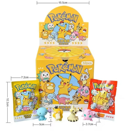 32 surprise bags, including the draft of Pockmarked Pikachu collection, cartoon erasers, student stationery, awards and toys.