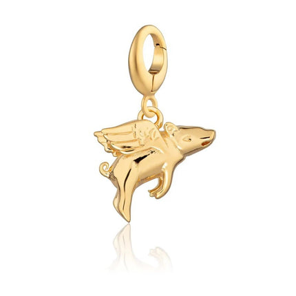 Animal Series Pendant Stainless Steel DIY Small Pendant Vacuum Plated 18K Gold Color-Preserving Accessory in Furnace