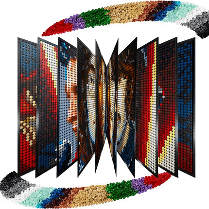 Classic Pixel Art Painting Building Blocks Set Mosaic DIY Bricks Movie Toys Wall Decorations Challenging Creative Christmas Toy