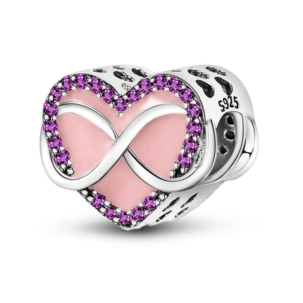 Charm Hot Sales 925 Sterling Silver Charms Beads CZ pave Round Clip Charms Fit Original Bracelet Necklace Charms Jewelry Gift