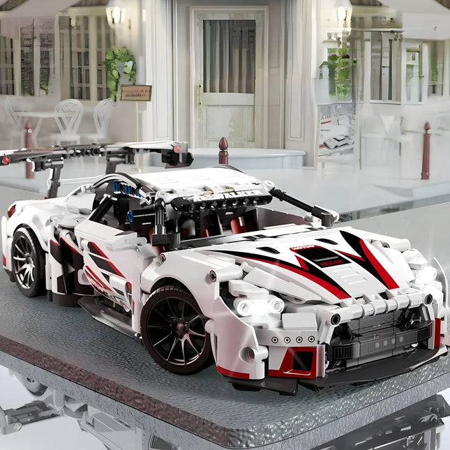 1:14 Building Block Sports Car RC Toy Car Building Block Toy Birthday Gift MOC Sports Car Model (1209+ Particles)