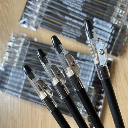 Hot Sale Fashion Pro Makeup Black Brown Eyeliner Eyebrow Pencil Waterproof Lasting Eye Liner Eye Brow With Pen Sharpener Tool