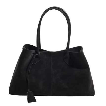 Faux Suede Solid Color High Quality Fashionable Versatile Handbag 2025 Women's Product Hot Selling  Large Capacity Shoulder Bag