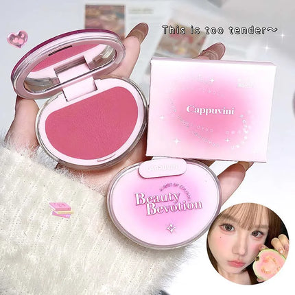 Cappuvini Gradient Soft Mist Monochrome Powder Blush Matte Makeup blush Palette Cosmetics Rouge