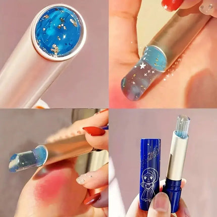 Star Brilliant Temperature Change Moisturizing Lipstick Crystal Jelly Waterproof Lipstick Long-lasting Nourishing Lipstick 24K Tempera
