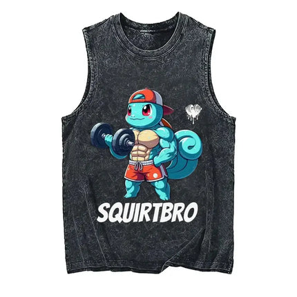 2026 Hot Anime Pokemon Men's Tank Top Man Sleeveless Shirt Summer Y2k Clothes Vintage Washed Vest Oversized T Shirts Gym Clothes