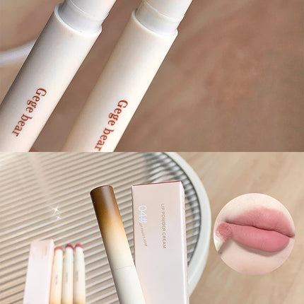 Gege Bear Velvet Matte Lip Powder Cream Long-Lasting Moisturizing Lipstick Autumn-Winter Color Natural-Looking Lip Stain