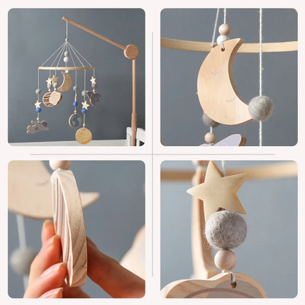 Let's make Baby Mobile Rattle Toys 0-12 Months Space Planet Pendant Crib Bed Bell Toddler Rattles Carousel Kid Musical Toys Gift