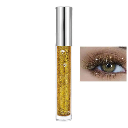 Gold Silver Glitter Mascara 3D Volume Eyelashes Curling Shimmer Mascara Diamond Shine Waterproof Volume Curl Mascara Eye Makeup