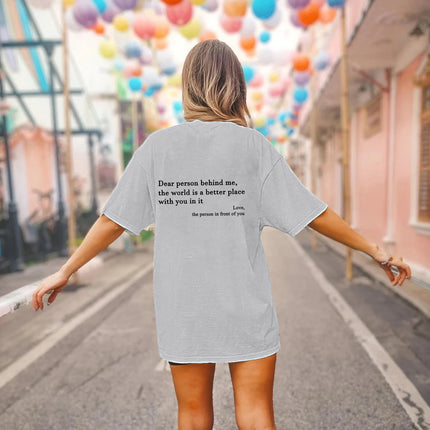 Hot New Youth Men's and Women's Round Neck Letter Printed Short Sleeved Casual Versatile Couple Outfit Pure Cotton T-shirt Top