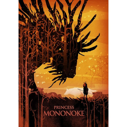 Anime P-Princess M-Mononoke Poster Room Decor Home Decoration Interior Wall Art Printing Waterproof Garage BedRoom Posters Gift