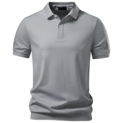 AIOPESON Old Money Polo Shirt Men‘s Solid Color Design Premium Fabric Skin Friendly Cool Breathable Soft Wear