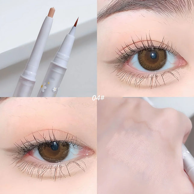 FAMOTY Double Head Eyeliner Liquid Down To Shadow Pencil Eye Highlighting Eyeshadow Stick Natural Big Eye Makeup Gel Pen