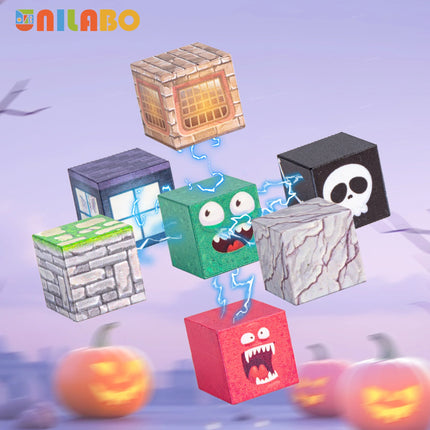 Light-Up Magnetic Building Blocks 137 Pieces - Halloween STEM Educational Toy