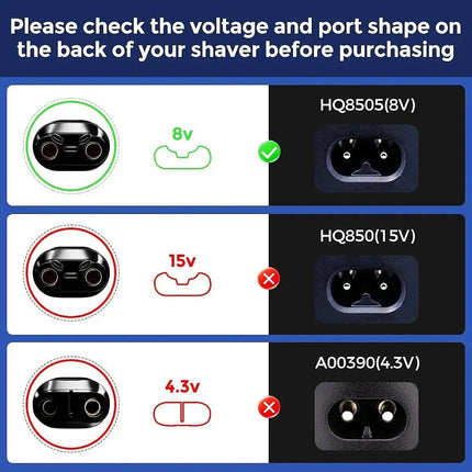 KVIFO NEW 8V HQ850 Type-C Shaver Charger Adapter Charging Converter for Philips Norelco Oneblade QP2630 QP2530 Electric Shaver