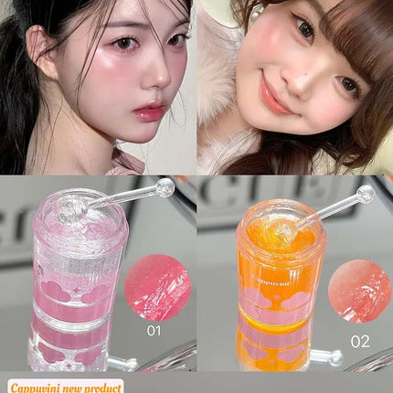 Cappuvini Cloudy Glow Temperature-changing Blush - Korean-inspired Gel Formula with Fine Shimmer for a Smooth, Radiant Finish
