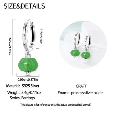 Original Earrings 925 Silver Fruit Series Cherry Strawberry Hoop Earrings Ear Studs Zircon Making Jewelry for Women Girl Party