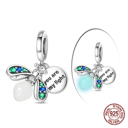 Hot Original 100% 925 Sterling Silver Chameleon Beads Firefly Charms Fit Original Bracelet DIY Jewelry Making Women's Gift