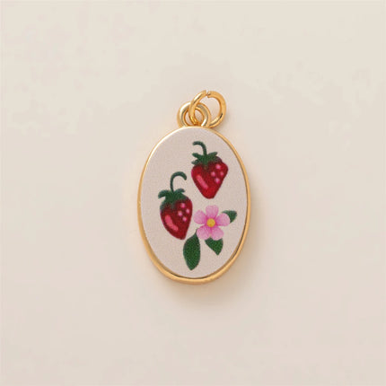 Simple and versatile color blocking butterfly love flower DIY pendant accessories gold-plated color preservation