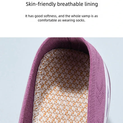 Women's shoes Solid Color Breathable Sneakers, casual sneaker women's summer sneakers, Low-top Knitted Casual Shoes Mom Shoes