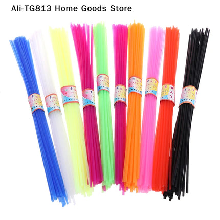 [TG813]350pcs Children DIY Folded Star Plastic Straw Lucky Transparent Tube Origami