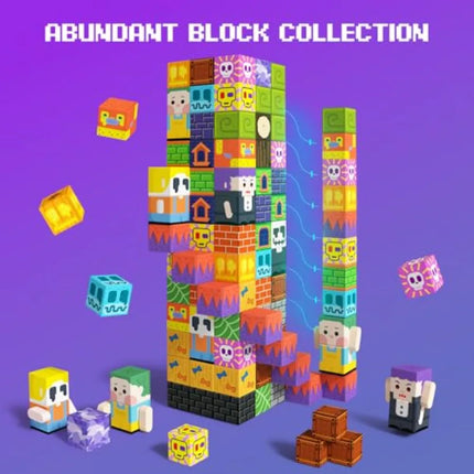 Magnetic Blocks, 100PCS Building Toys for 3+, Upgraded Zomblock STEM Sensory Magnets Construction Set, Birthday for Boys and Gi