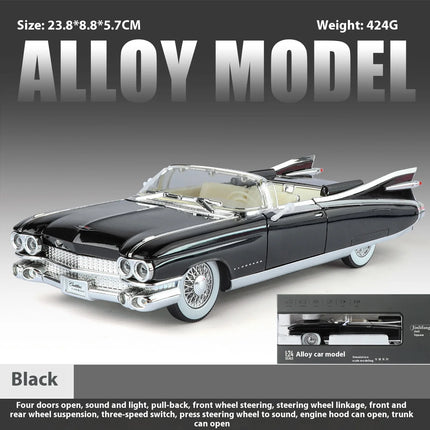 1:24 retro luxury convertible sports car alloy model, exquisite desktop ornaments, best collection for car model enthusiasts