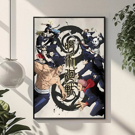 J-Jujutsu K-Kaisen Anime Poster Perfect Sticker Self Adhesive Wall Art Designed for Home Office Dining Spaces