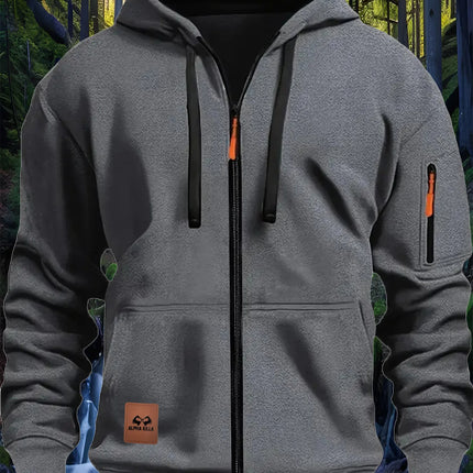 Men's Half-Zip Pocket Hoodie Casual Long Sleeve Hooded Sweatshirt Multi-color Pullover Tops 