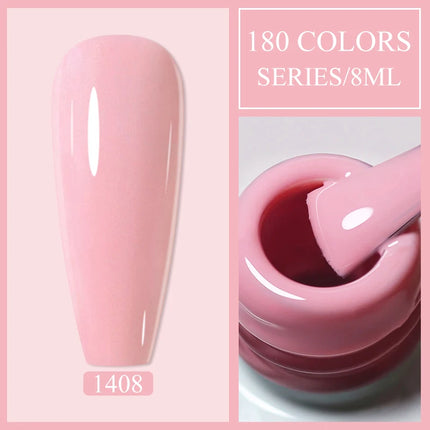 Parkson 8ml HEMA TPO FREE Color Gel Nail Polish Nude Pink Red Green Collection Nail Gel Polish Glitter Soak Off UV LED Gel