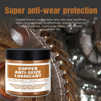 100g Copper Grease Anti Seize Copper Thread Grease Automotive Maintenance Grease Versatile Car Brake Lubricant For Car Brake
