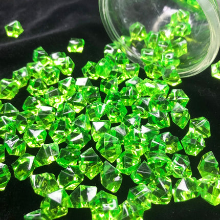 100Pcs Acrylic Stones Crystal Ice Cubes Decor Vase Filler Pebble Aquarium Fish Tank Accessories DIYJewelry Decoration 6*9mm
