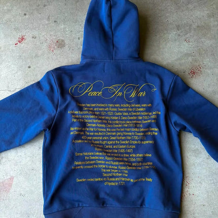 Oversized Clothes 2000s Fashion Harajuku Hoodie Print Casual Gothic Klein Blue Streetwear Unisex New Trendy Hip Hop Sweatshirt